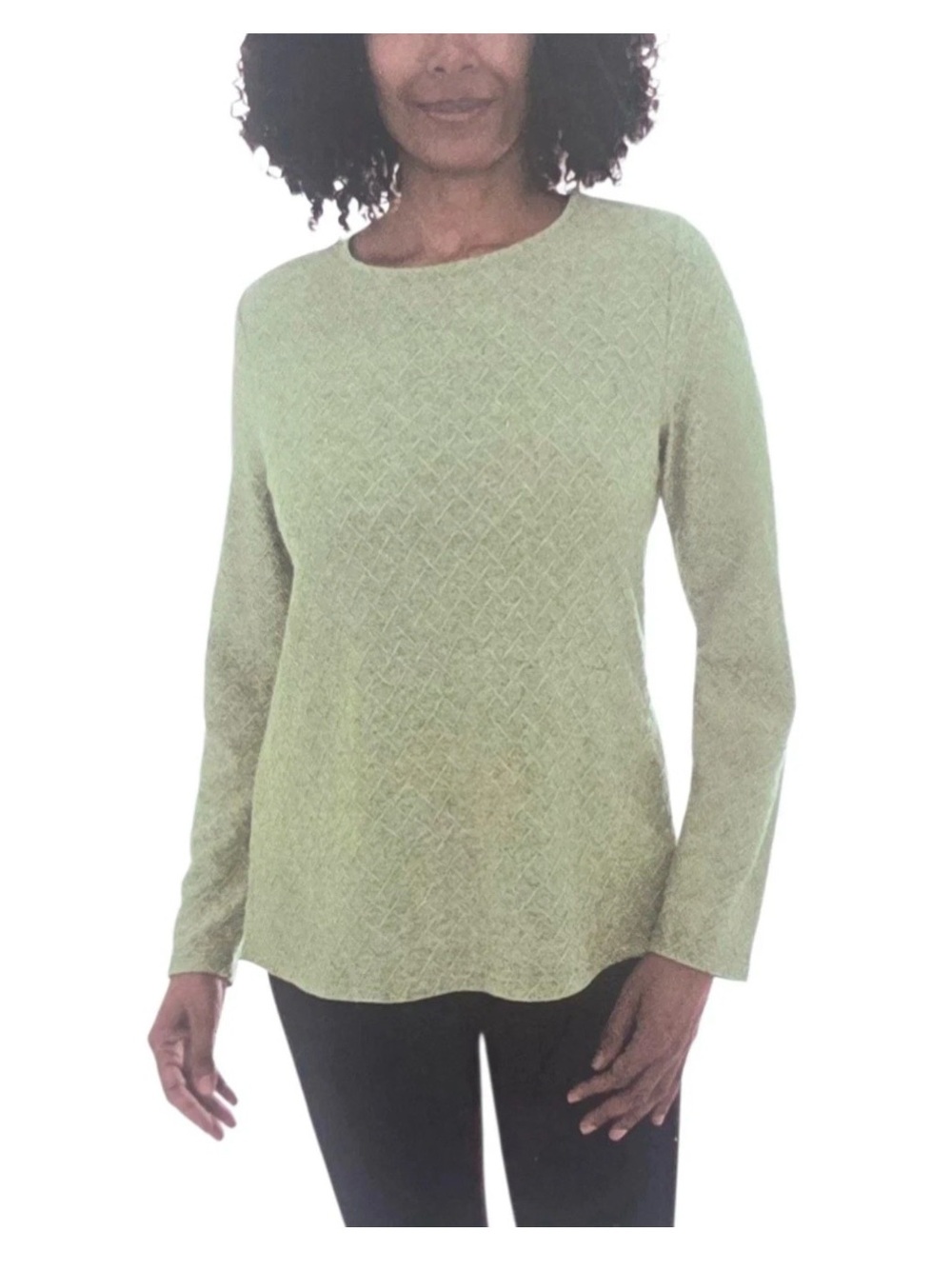 Mario Serrani Women's Textured Long Sleeve Top